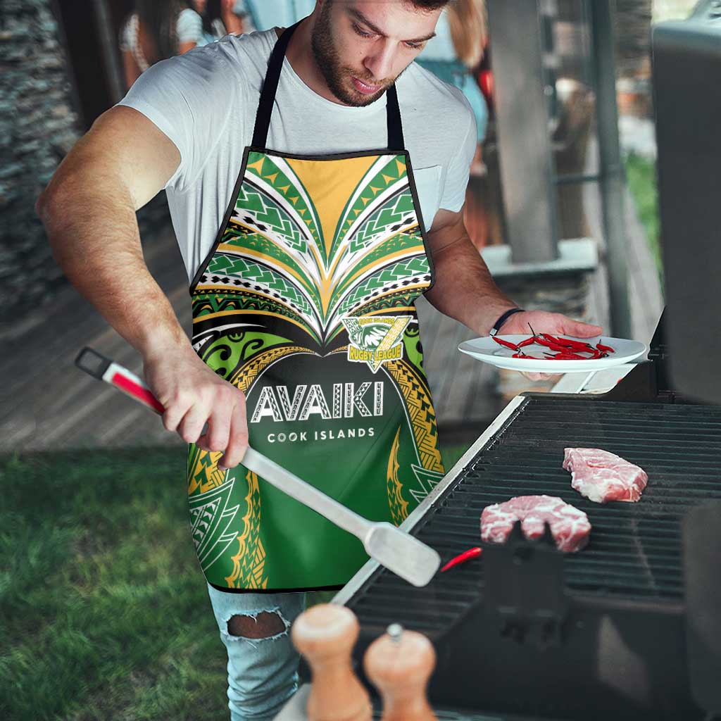 Cook Islands Rugby League Apron Avaiki Tatau Tribal Motifs Black Color - Aussie Hoodie