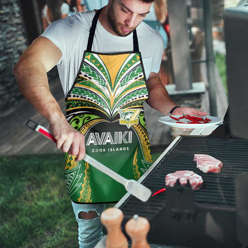 Cook Islands Rugby League Apron Avaiki Tatau Tribal Motifs Black Color - Aussie Hoodie