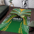 Cook Islands Rugby League Area Rug Avaiki Tatau Tribal Motifs Black Color - Aussie Hoodie