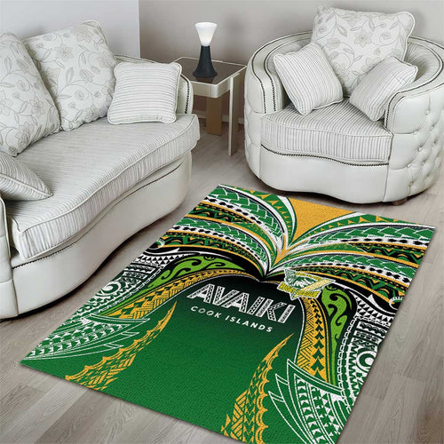 Cook Islands Rugby League Area Rug Avaiki Tatau Tribal Motifs Black Color - Aussie Hoodie