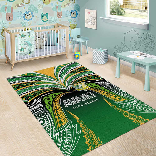 Cook Islands Rugby League Area Rug Avaiki Tatau Tribal Motifs Black Color - Aussie Hoodie