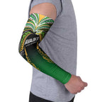 Custom Cook Islands Rugby League Arm Sleeves Avaiki Tatau Tribal Motifs Black Color - Aussie Hoodie
