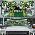 Cook Islands Rugby League Auto Sun Shade Avaiki Tatau Tribal Motifs Black Color - Aussie Hoodie