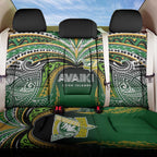 Cook Islands Rugby League Back Car Seat Cover Avaiki Tatau Tribal Motifs Black Color - Aussie Hoodie