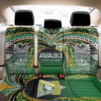 Cook Islands Rugby League Back Car Seat Cover Avaiki Tatau Tribal Motifs Black Color - Aussie Hoodie
