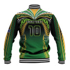Custom Cook Islands Rugby League Baseball Jacket Avaiki Tatau Tribal Motifs Black Color - Aussie Hoodie