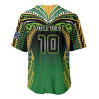Custom Cook Islands Rugby League Baseball Jersey Avaiki Tatau Tribal Motifs Black Color - Aussie Hoodie