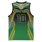 Custom Cook Islands Rugby League Basketball Jersey Avaiki Tatau Tribal Motifs Black Color - Aussie Hoodie