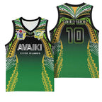 Custom Cook Islands Rugby League Basketball Jersey Avaiki Tatau Tribal Motifs Black Color - Aussie Hoodie