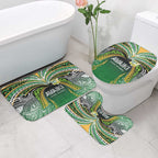 Cook Islands Rugby League Bathroom Set Avaiki Tatau Tribal Motifs Black Color - Aussie Hoodie