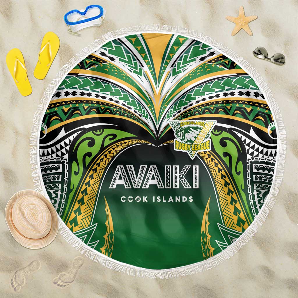 Cook Islands Rugby League Beach Blanket Avaiki Tatau Tribal Motifs Black Color - Aussie Hoodie