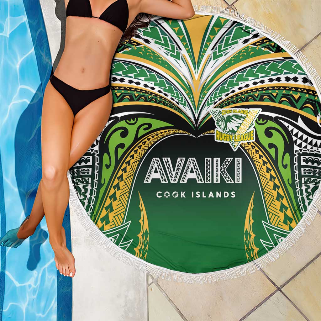 Cook Islands Rugby League Beach Blanket Avaiki Tatau Tribal Motifs Black Color - Aussie Hoodie