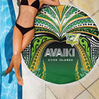 Cook Islands Rugby League Beach Blanket Avaiki Tatau Tribal Motifs Black Color - Aussie Hoodie