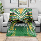 Cook Islands Rugby League Blanket Avaiki Tatau Tribal Motifs Black Color - Aussie Hoodie