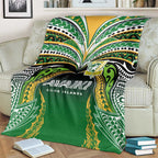 Cook Islands Rugby League Blanket Avaiki Tatau Tribal Motifs Black Color - Aussie Hoodie