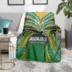 Cook Islands Rugby League Blanket Avaiki Tatau Tribal Motifs Black Color - Aussie Hoodie