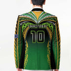 Custom Cook Islands Rugby League Blazer Avaiki Tatau Tribal Motifs Black Color - Aussie Hoodie