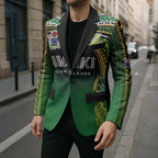 Custom Cook Islands Rugby League Blazer Avaiki Tatau Tribal Motifs Black Color - Aussie Hoodie