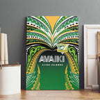 Cook Islands Rugby League Canvas Wall Art Avaiki Tatau Tribal Motifs Black Color - Aussie Hoodie