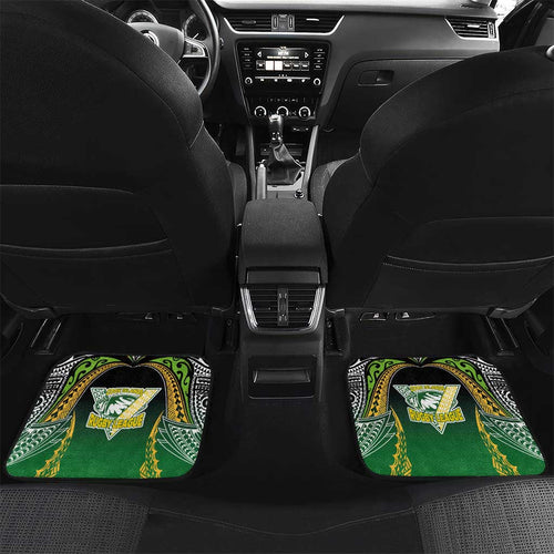 Custom Cook Islands Rugby League Car Mats Avaiki Tatau Tribal Motifs Black Color - Aussie Hoodie