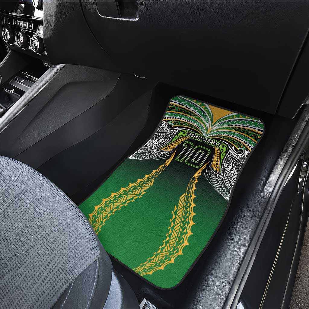 Custom Cook Islands Rugby League Car Mats Avaiki Tatau Tribal Motifs Black Color - Aussie Hoodie