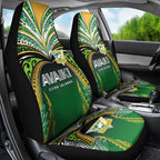 Cook Islands Rugby League Car Seat Cover Avaiki Tatau Tribal Motifs Black Color - Aussie Hoodie