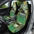 Cook Islands Rugby League Car Seat Cover Avaiki Tatau Tribal Motifs Black Color - Aussie Hoodie