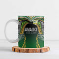 Custom Cook Islands Rugby League Ceramic Mug Avaiki Tatau Tribal Motifs Black Color - Aussie Hoodie