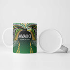 Custom Cook Islands Rugby League Ceramic Mug Avaiki Tatau Tribal Motifs Black Color - Aussie Hoodie