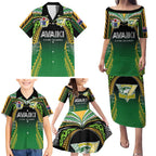Custom Cook Islands Rugby League Family Matching Puletasi and Hawaiian Shirt Avaiki Tatau Tribal Motifs Black Color - Aussie Hoodie
