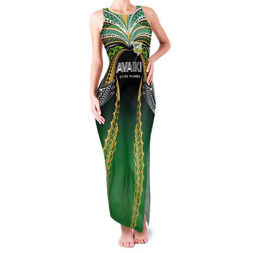 Custom Cook Islands Rugby League Family Matching Tank Maxi Dress and Hawaiian Shirt Avaiki Tatau Tribal Motifs Black Color - Aussie Hoodie
