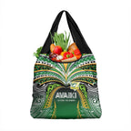 Cook Islands Rugby League Grocery Bag Avaiki Tatau Tribal Motifs Black Color - Aussie Hoodie