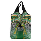 Cook Islands Rugby League Grocery Bag Avaiki Tatau Tribal Motifs Black Color - Aussie Hoodie