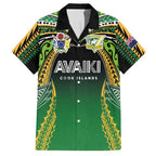Custom Cook Islands Rugby League Hawaiian Shirt Avaiki Tatau Tribal Motifs Black Color - Aussie Hoodie