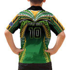 Custom Cook Islands Rugby League Hawaiian Shirt Avaiki Tatau Tribal Motifs Black Color - Aussie Hoodie