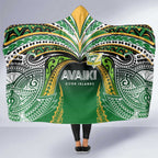 Cook Islands Rugby League Hooded Blanket Avaiki Tatau Tribal Motifs Black Color - Aussie Hoodie