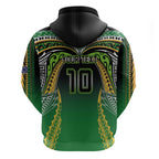 Custom Cook Islands Rugby League Hoodie Avaiki Tatau Tribal Motifs Black Color - Aussie Hoodie