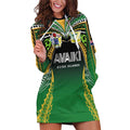 Custom Cook Islands Rugby League Hoodie Dress Avaiki Tatau Tribal Motifs Black Color - Aussie Hoodie