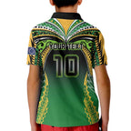 Custom Cook Islands Rugby League Kid Polo Shirt Avaiki Tatau Tribal Motifs Black Color - Aussie Hoodie