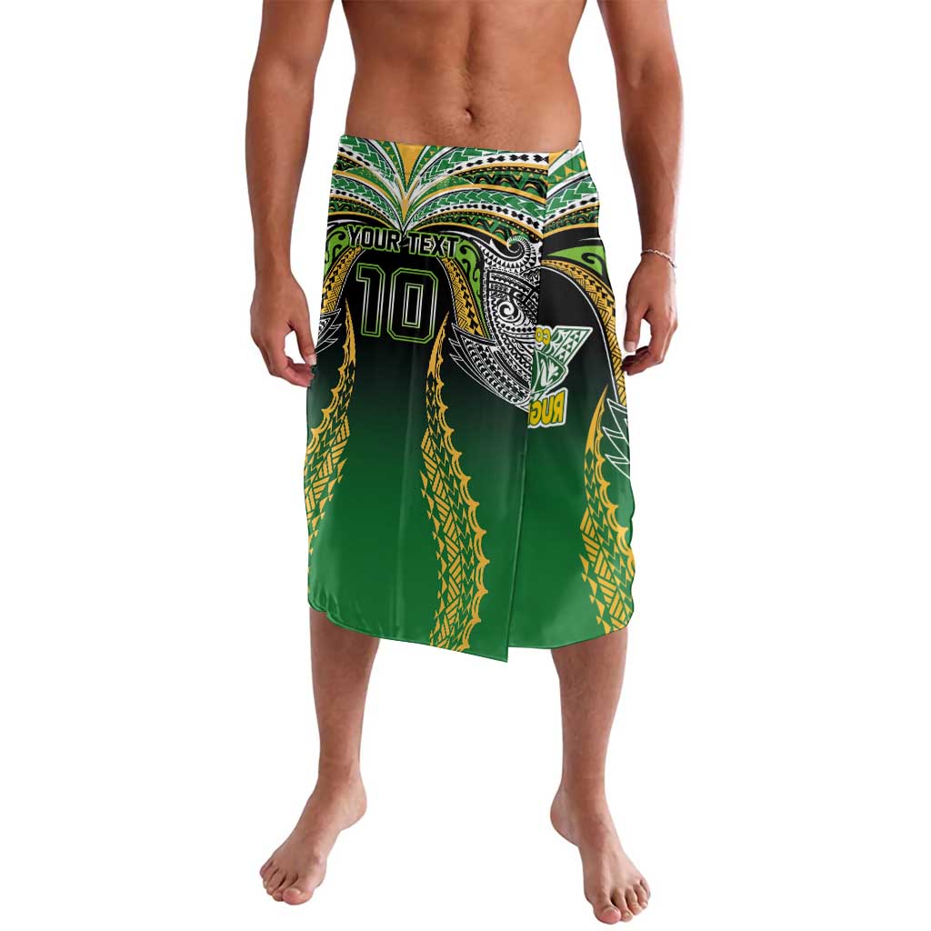 Custom Cook Islands Rugby League Lavalava Avaiki Tatau Tribal Motifs Black Color - Aussie Hoodie