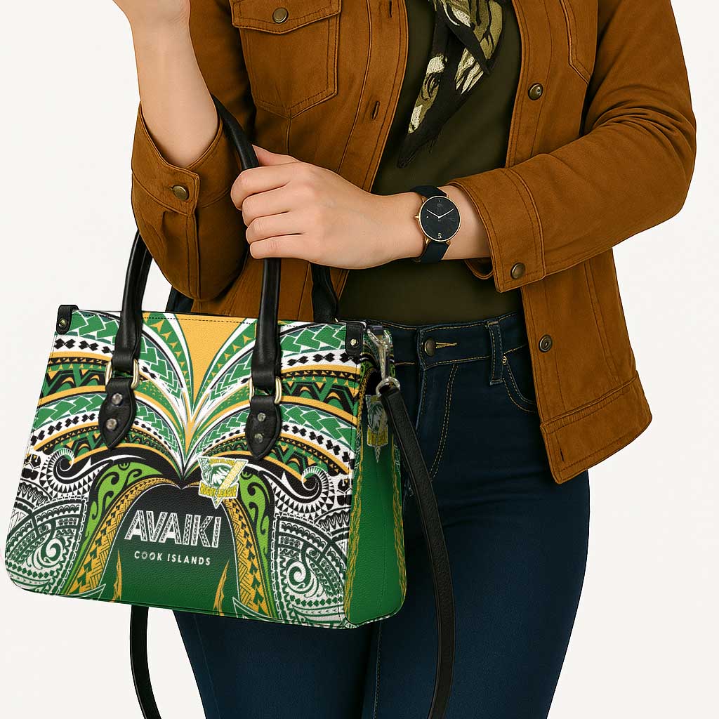 Cook Islands Rugby League Leather Bag Avaiki Tatau Tribal Motifs Black Color - Aussie Hoodie
