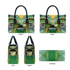 Cook Islands Rugby League Leather Bag Avaiki Tatau Tribal Motifs Black Color - Aussie Hoodie