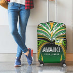 Cook Islands Rugby League Luggage Cover Avaiki Tatau Tribal Motifs Black Color - Aussie Hoodie