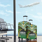 Cook Islands Rugby League Luggage Cover Avaiki Tatau Tribal Motifs Black Color - Aussie Hoodie
