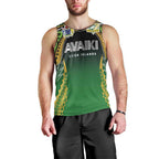 Custom Cook Islands Rugby League Men Tank Top Avaiki Tatau Tribal Motifs Black Color - Aussie Hoodie