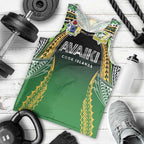 Custom Cook Islands Rugby League Men Tank Top Avaiki Tatau Tribal Motifs Black Color - Aussie Hoodie