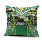 Cook Islands Rugby League Pillow Cover Avaiki Tatau Tribal Motifs Black Color - Aussie Hoodie
