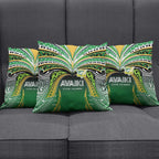 Cook Islands Rugby League Pillow Cover Avaiki Tatau Tribal Motifs Black Color - Aussie Hoodie