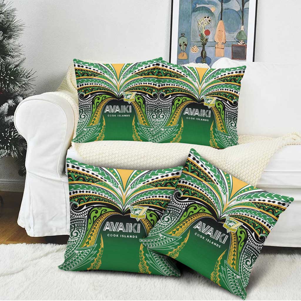 Cook Islands Rugby League Pillow Cover Avaiki Tatau Tribal Motifs Black Color - Aussie Hoodie