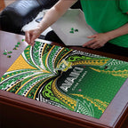 Cook Islands Rugby League Puzzle Avaiki Tatau Tribal Motifs Black Color - Aussie Hoodie